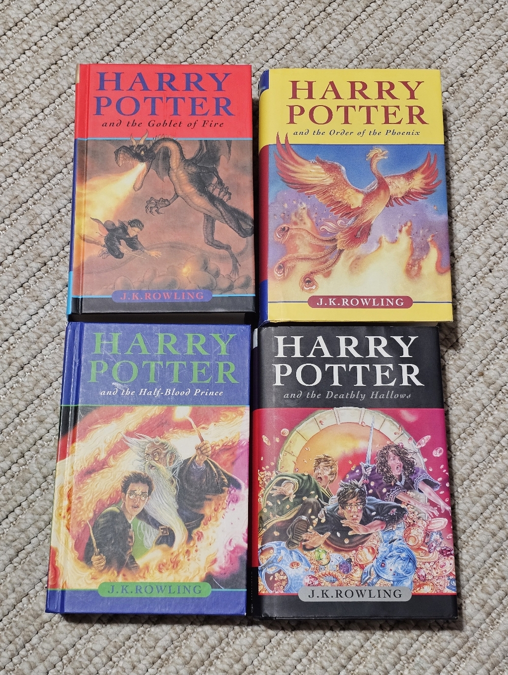 Harry Potter Hardcover Books #4-7 (Most 1st Editions)